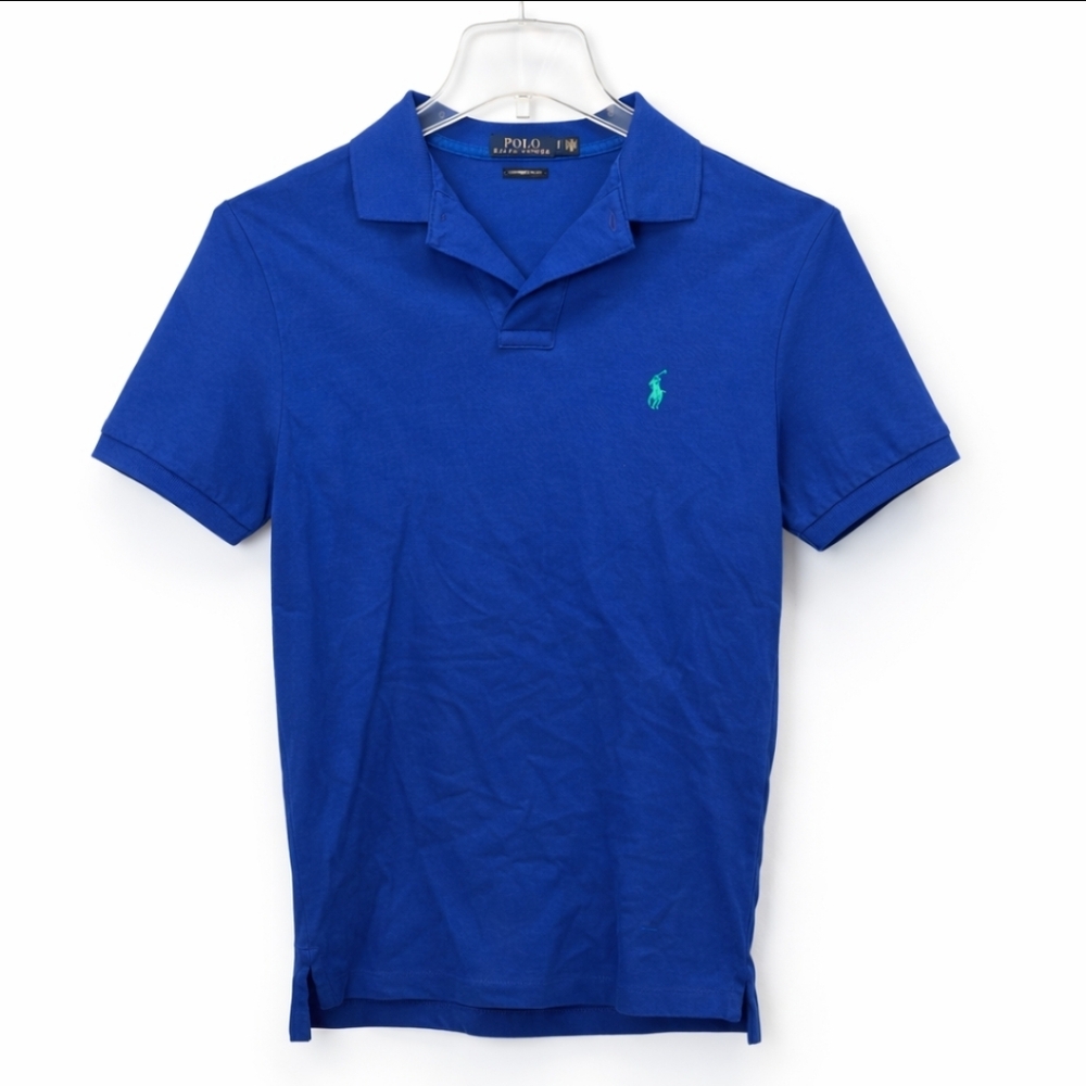 Polo Ralph Lauren Blue Custom Slim Fit Womens Polo Sz Small Petite